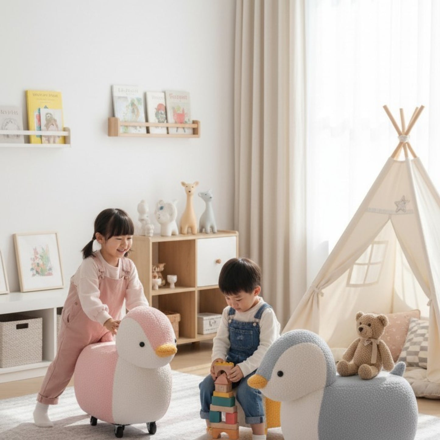 Kids Ottoman - with Wheels