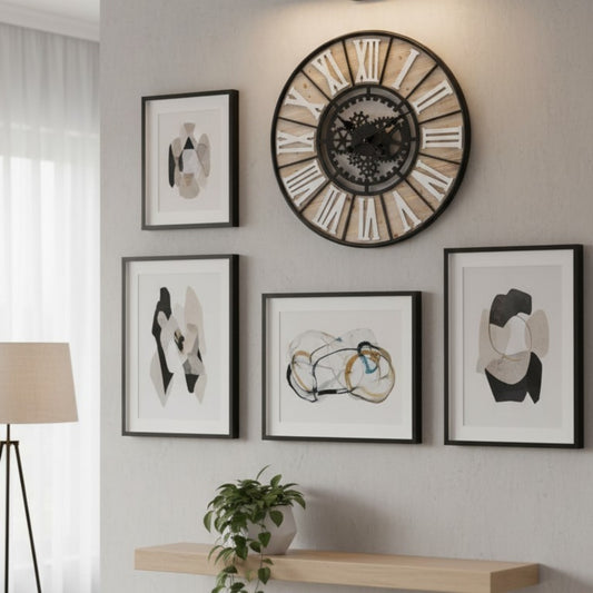 Roman Gear Wall Clock – 80cm