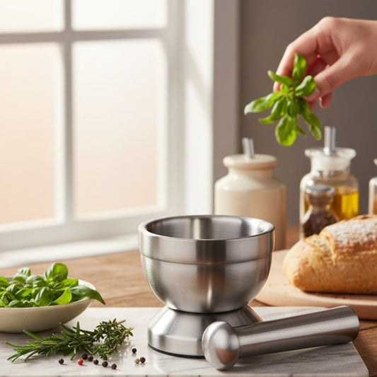 Stainless Steel Mortar & Pestle Set