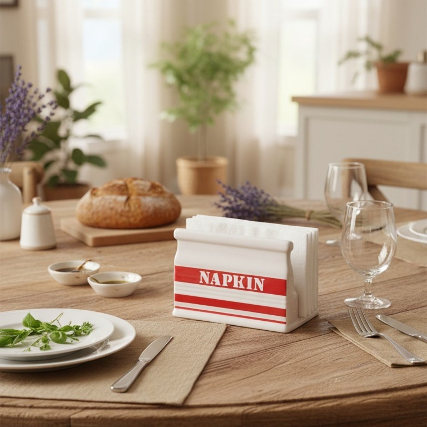 Striped Napkin Holder