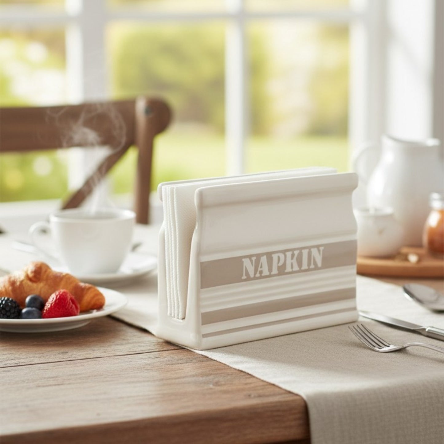 Striped Napkin Holder