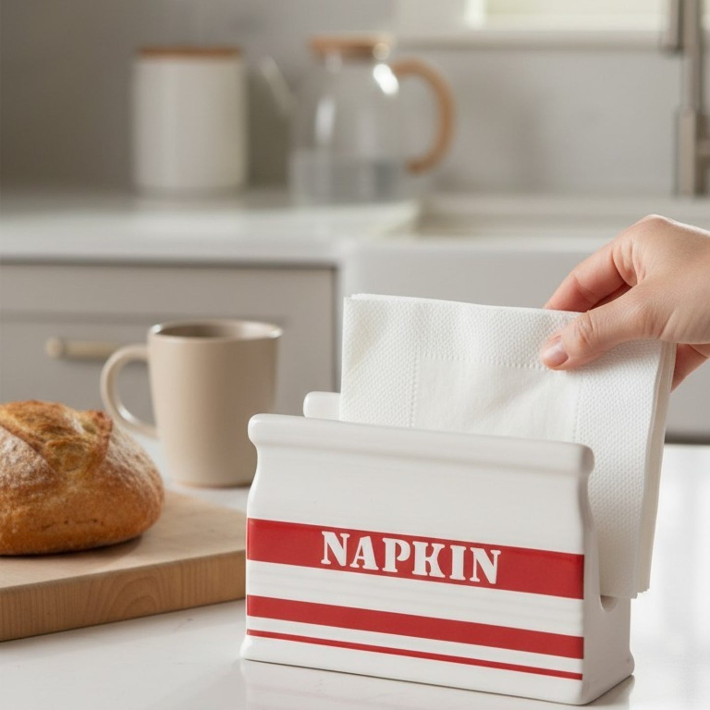 Striped Napkin Holder