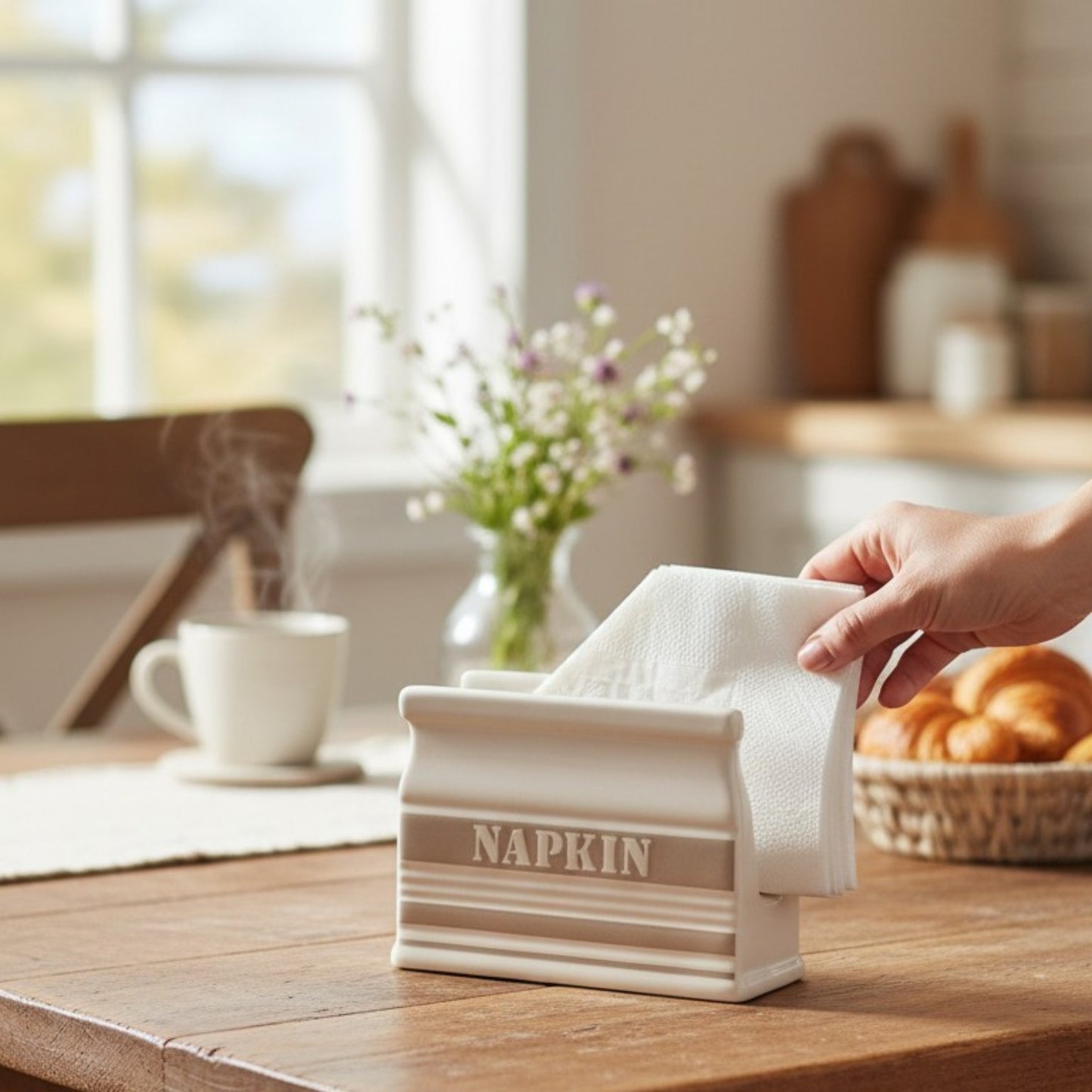 Striped Napkin Holder