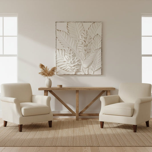 Textured Tropical Leaf Wall Art