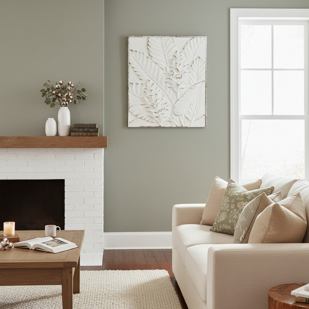 Textured Tropical Leaf Wall Art