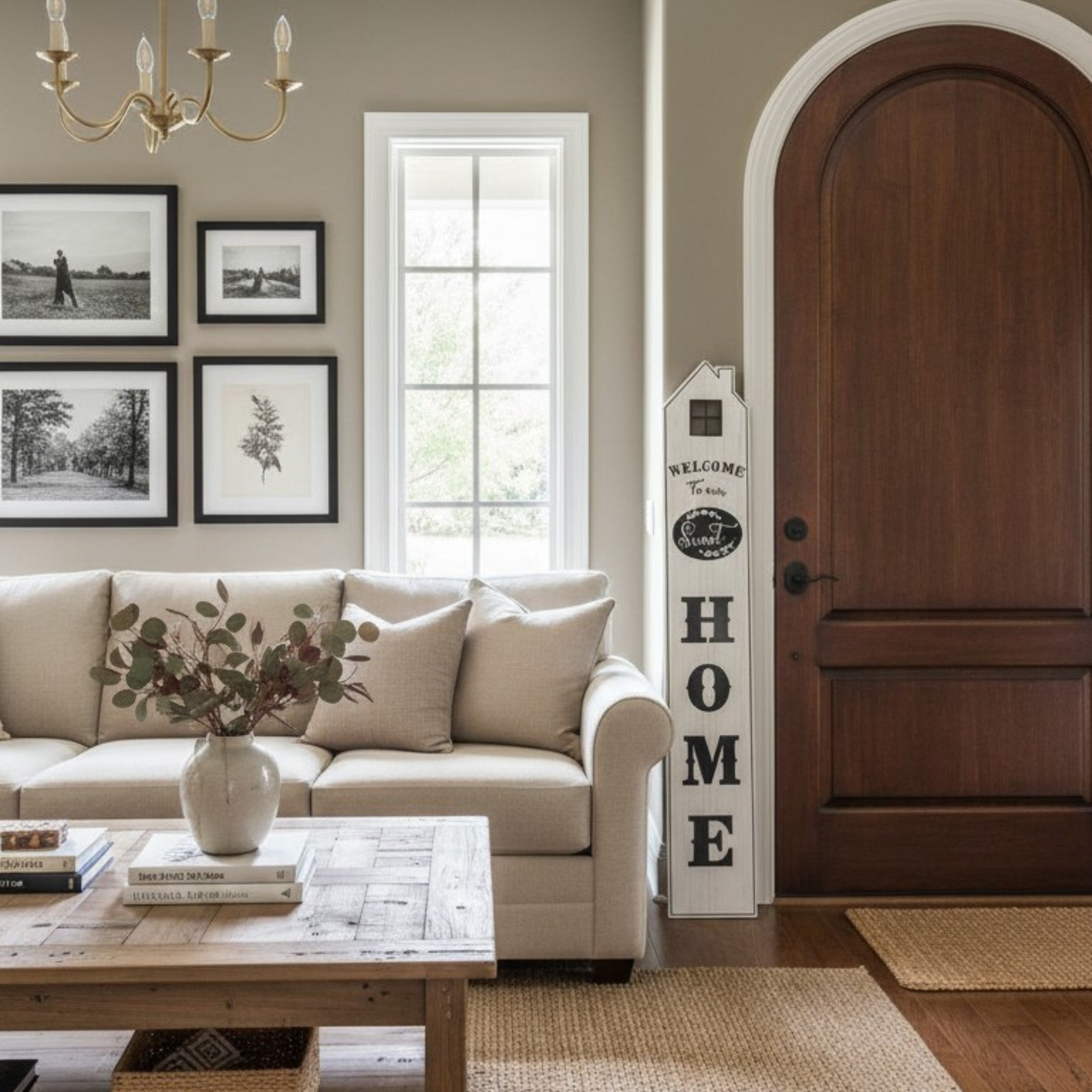 Vertical House-Shaped Home Welcome Sign | Farmhouse Décor Kenya ...