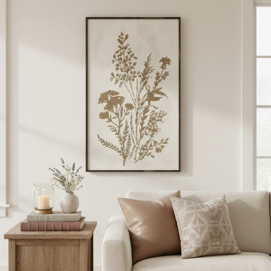 Vintage Botanical Wall Art Panel (Left)