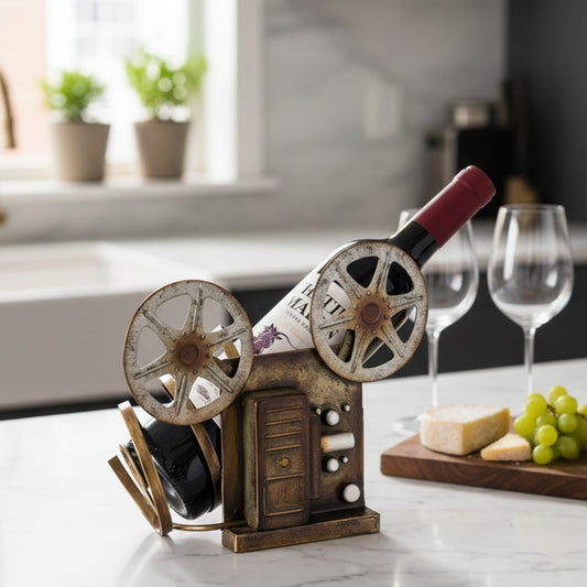 Vintage Film Projector Wine Bottle Holder