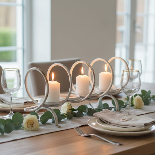 Vintage Loop Iron Candle Holder – 4-Tier Votive Stand