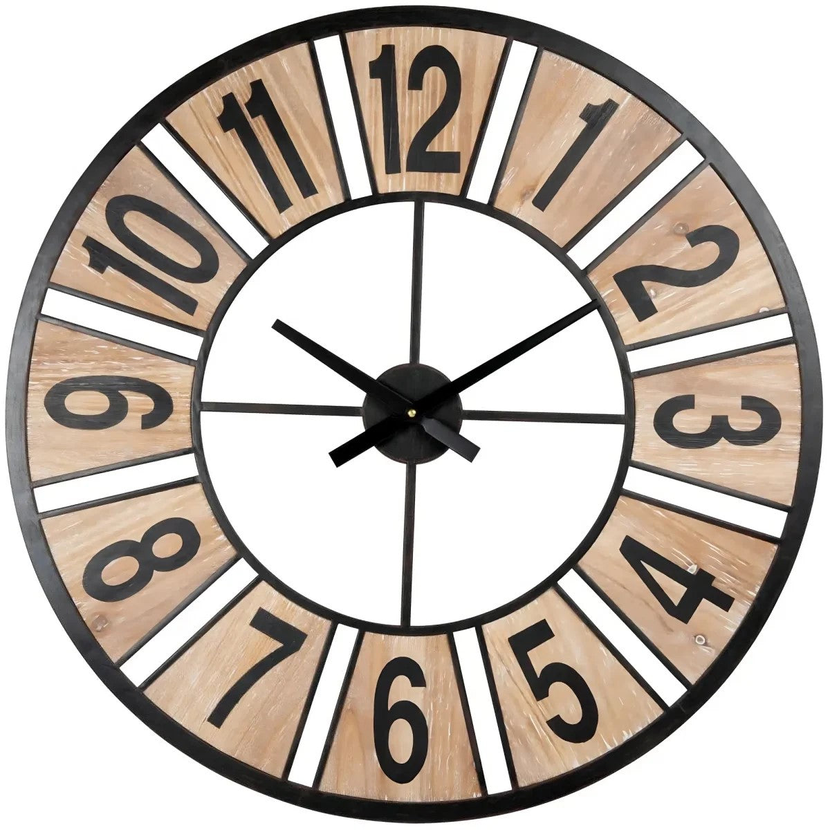 Modern Rustic Wall Clock – 80cm