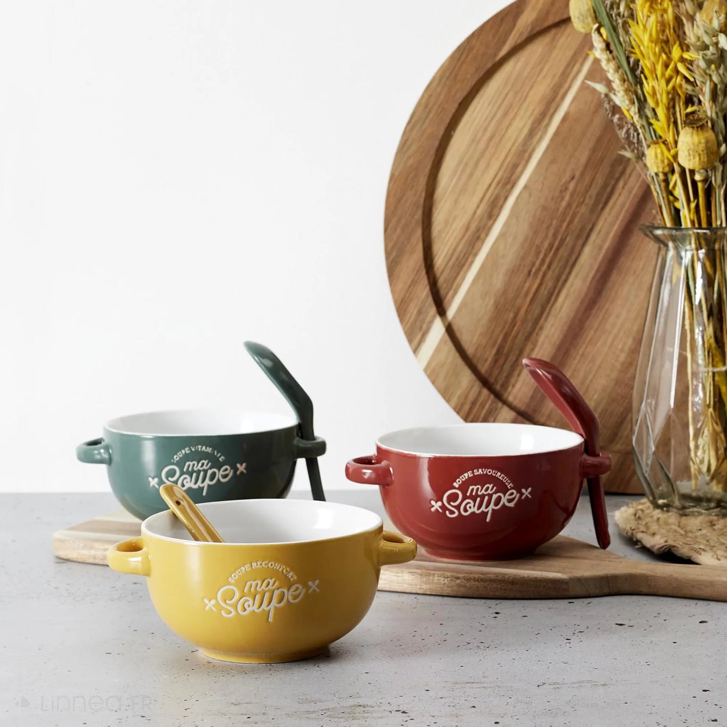 Double Handle Ceramic Soup Bowl