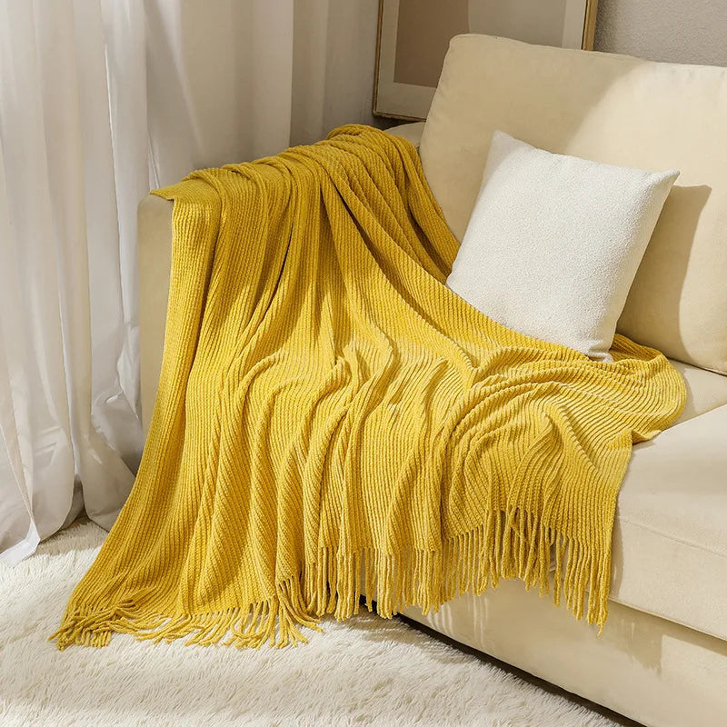 Nordic Chenille Knit Blanket