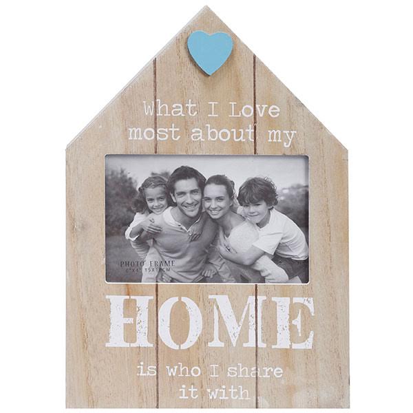 House-Shaped Wooden Photo Frame