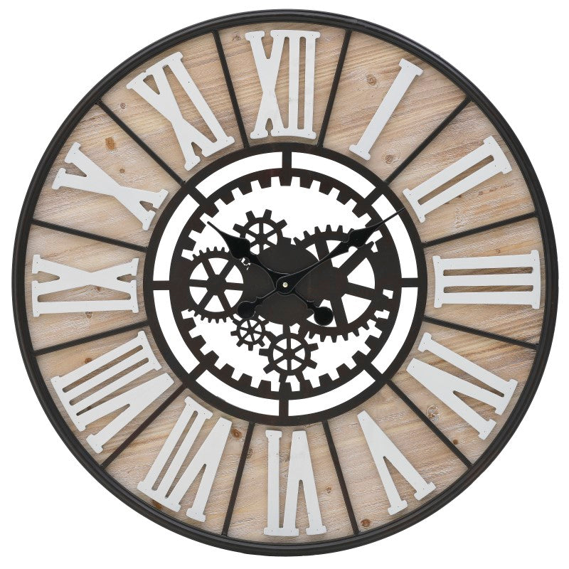 Roman Gear Wall Clock – 80cm