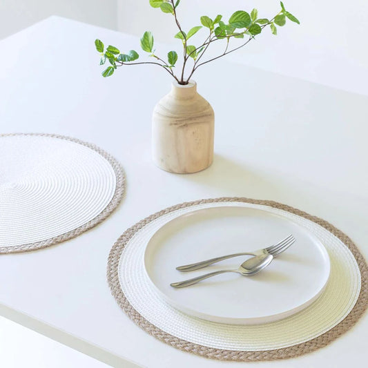 Two-Tone Braided Jute Placemat
